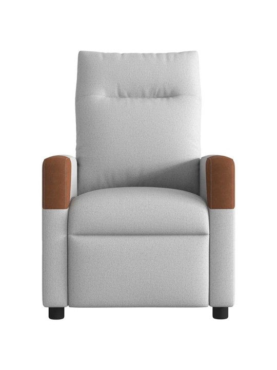 Polohovací křeslo obláčkově šedá textil