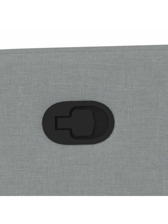 Polohovací křeslo světle šedé textil