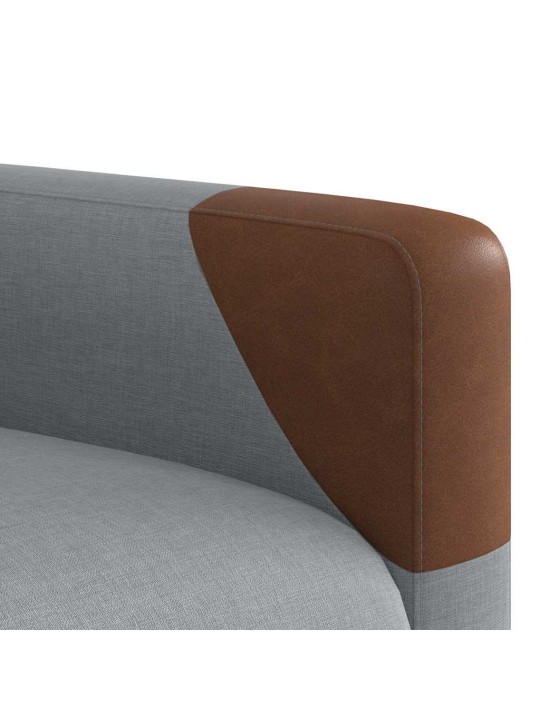 Polohovací křeslo světle šedé textil