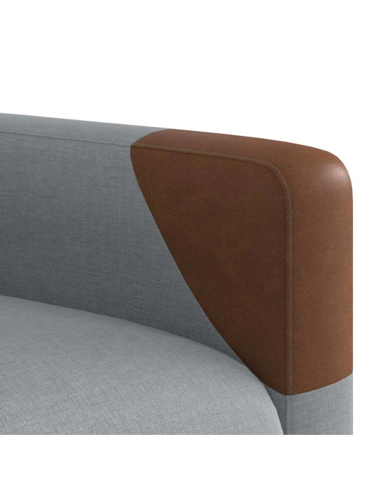 Polohovací křeslo světle šedé textil
