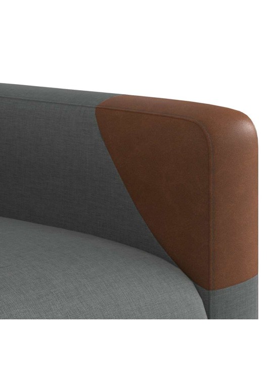 Polohovací křeslo tmavě šedé textil