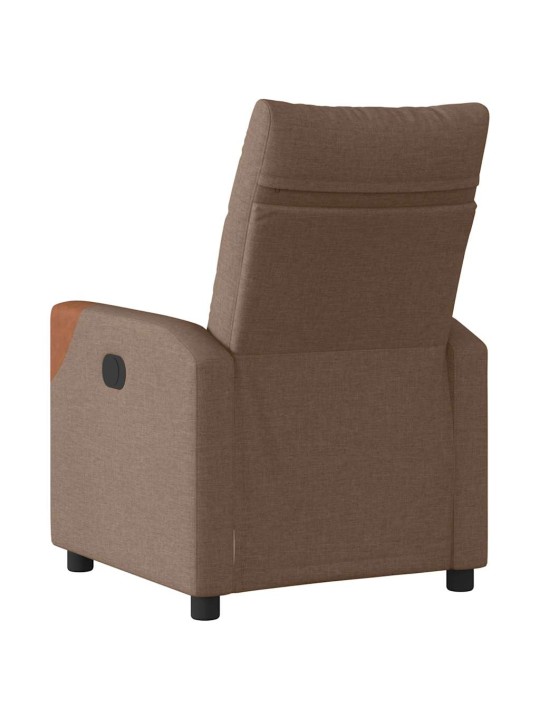 Polohovací křeslo hnědé textil