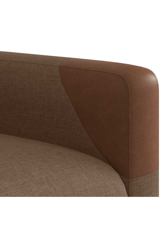 Polohovací křeslo hnědé textil