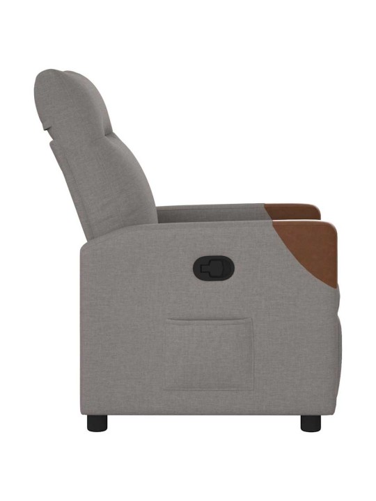 Polohovací křeslo taupe textil