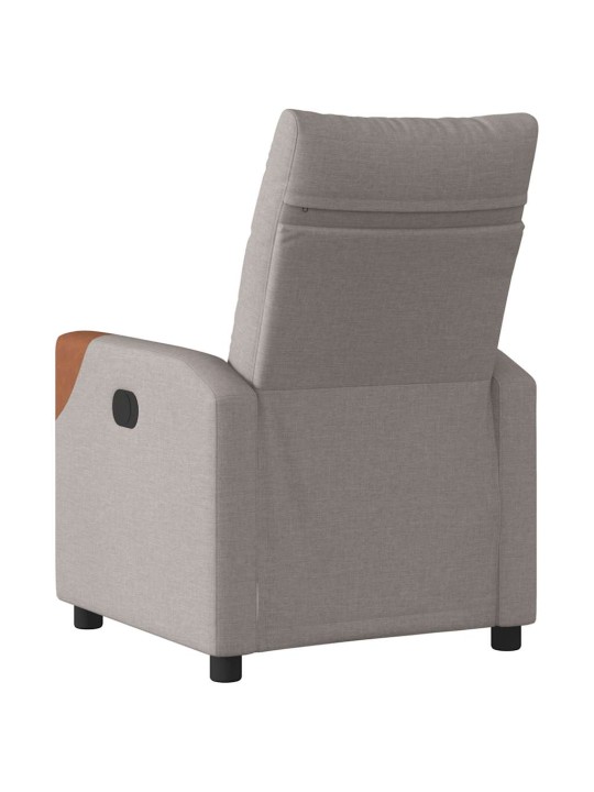 Polohovací křeslo taupe textil