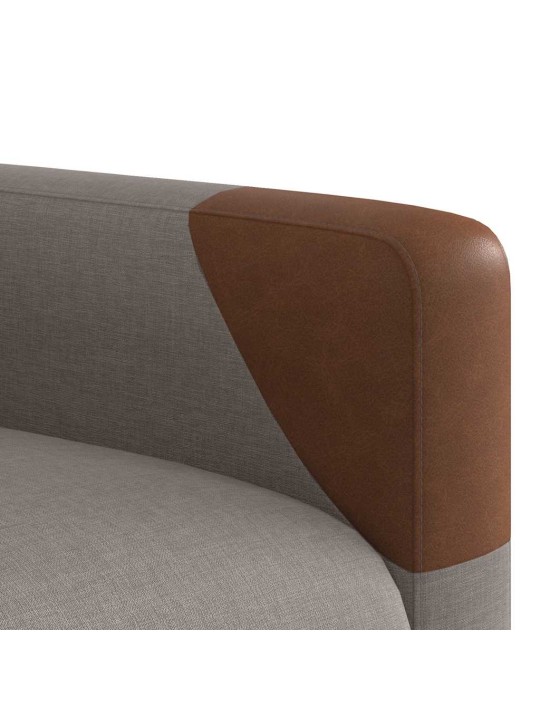 Polohovací křeslo taupe textil
