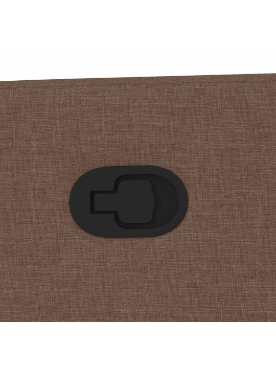 Masážní polohovací křeslo hnědé textil