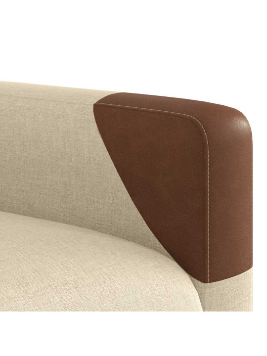 Masážní polohovací křeslo krémové textil