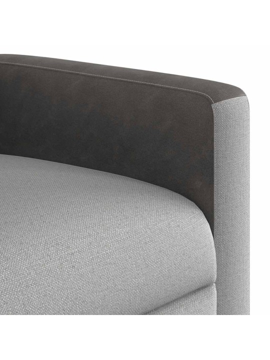 Polohovací křeslo obláčkově šedá textil