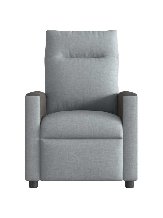 Polohovací křeslo světle šedé textil