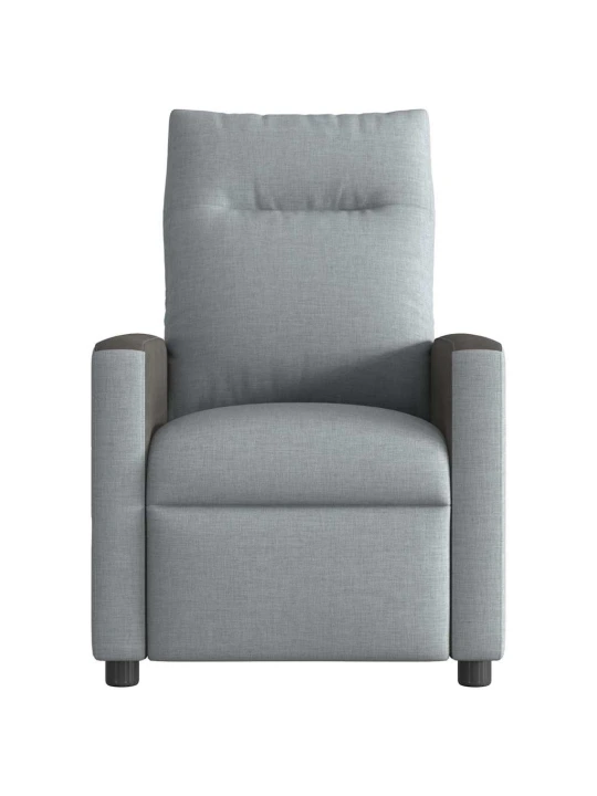 Polohovací křeslo světle šedé textil