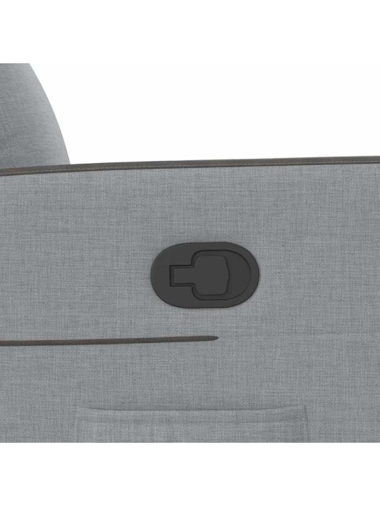 Polohovací křeslo světle šedé textil