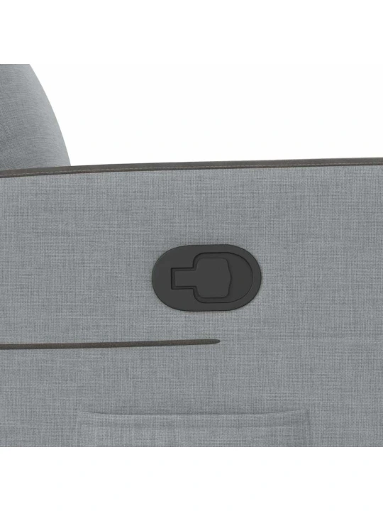 Polohovací křeslo světle šedé textil