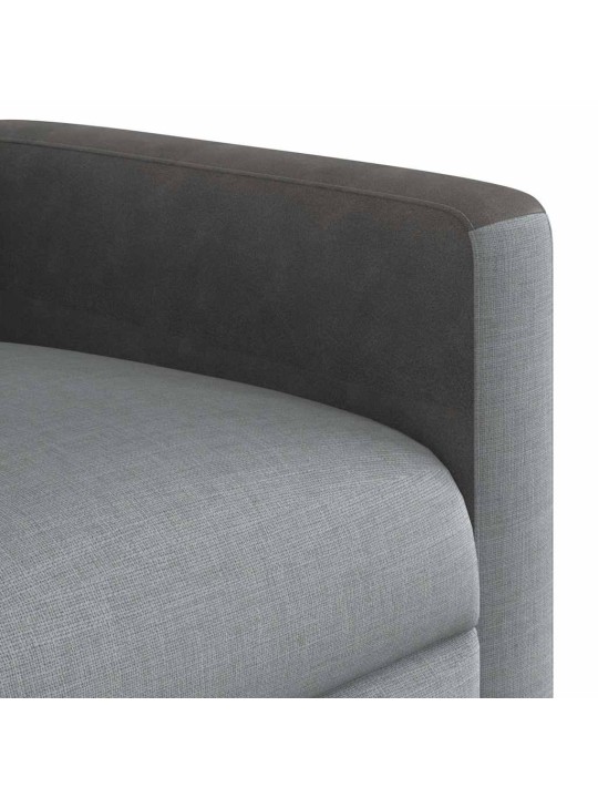 Polohovací křeslo světle šedé textil