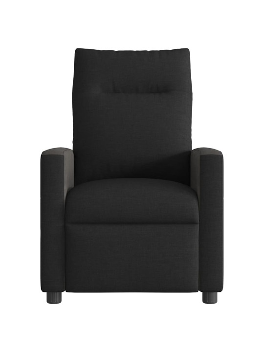Polohovací křeslo černé textil