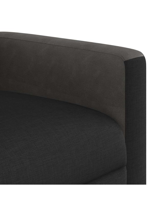 Polohovací křeslo černé textil