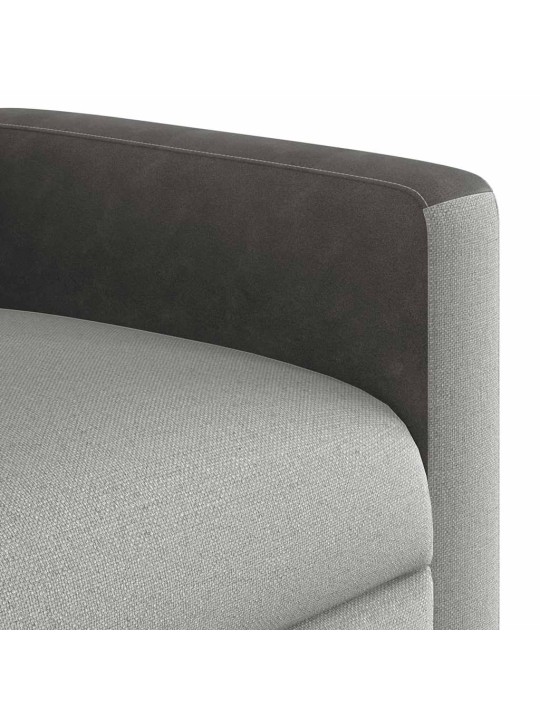 Masážní polohovací křeslo obláčkově šedá textil