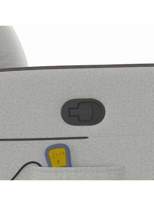 Masážní polohovací křeslo obláčkově šedá textil
