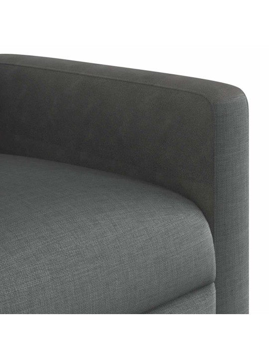 Masážní polohovací křeslo tmavě šedé textil