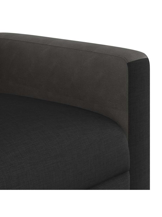 Masážní polohovací křeslo černé textil