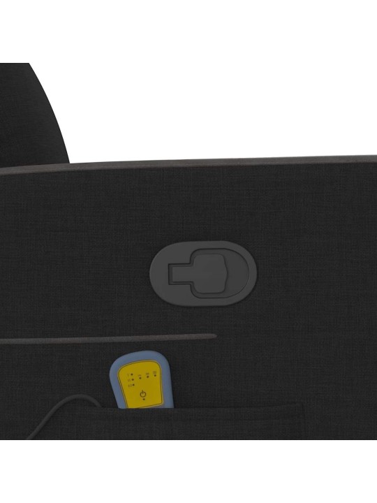 Masážní polohovací křeslo černé textil