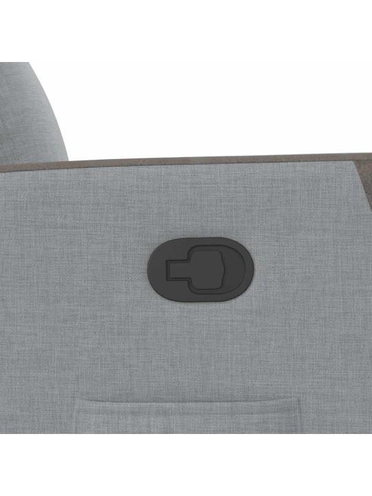 Polohovací křeslo světle šedé textil