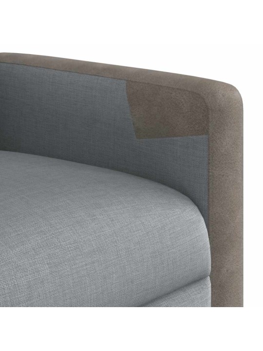Polohovací křeslo světle šedé textil