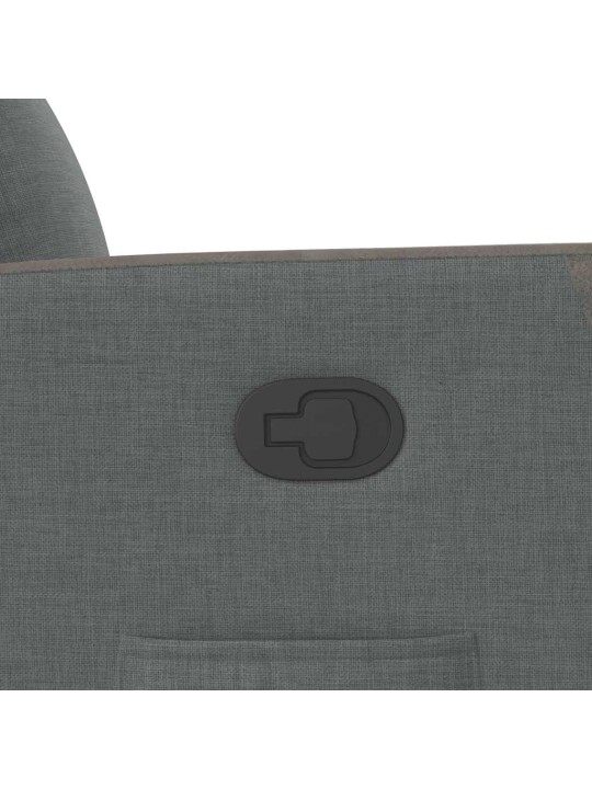 Polohovací křeslo tmavě šedé textil