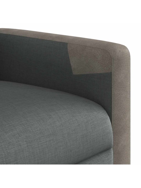 Polohovací křeslo tmavě šedé textil