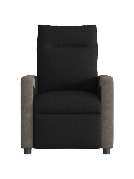 Polohovací křeslo černé textil