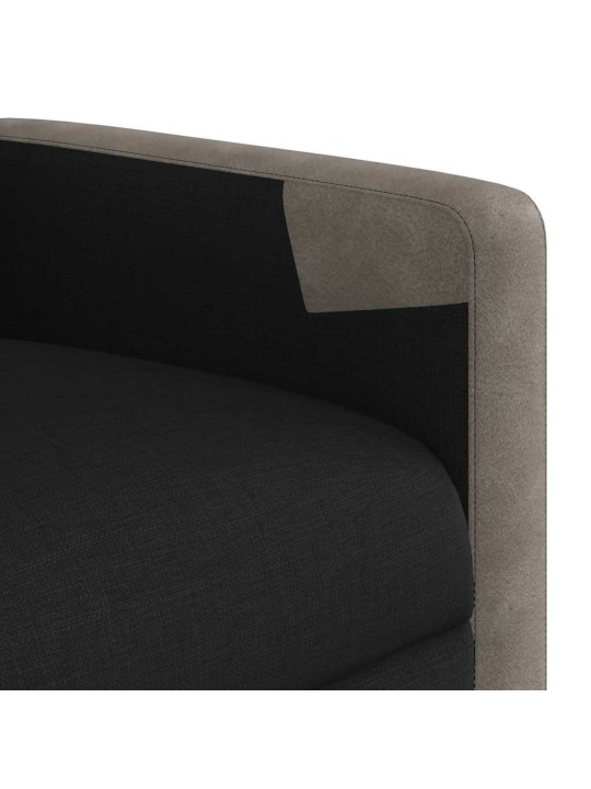 Polohovací křeslo černé textil