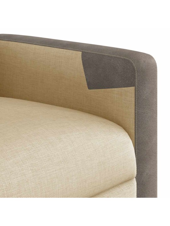 Polohovací křeslo krémové textil