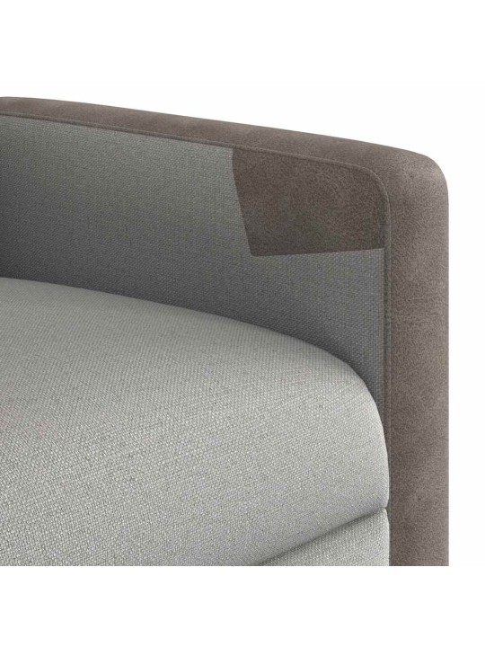 Masážní polohovací křeslo obláčkově šedá textil