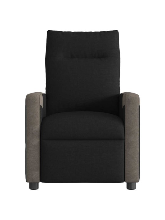 Masážní polohovací křeslo černé textil