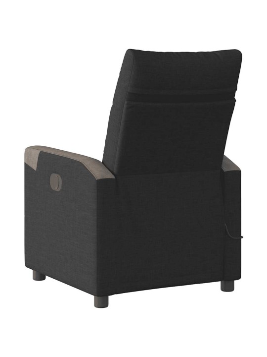 Masážní polohovací křeslo černé textil