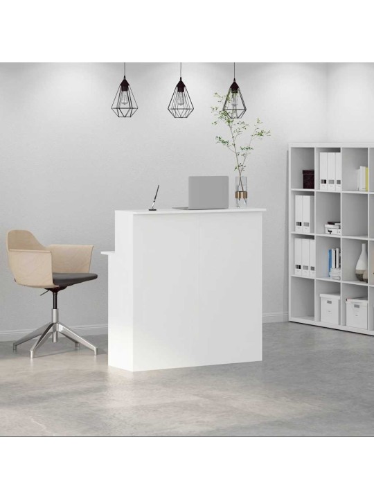 Recepční stůl bílý 100x50x103,5 cm kompozitní dřevo
