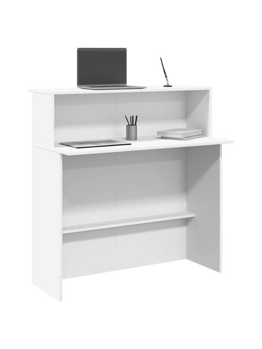 Recepční stůl bílý 100x50x103,5 cm kompozitní dřevo