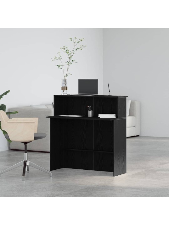 Recepční stůl černý 100x50x103,5 cm kompozitní dřevo