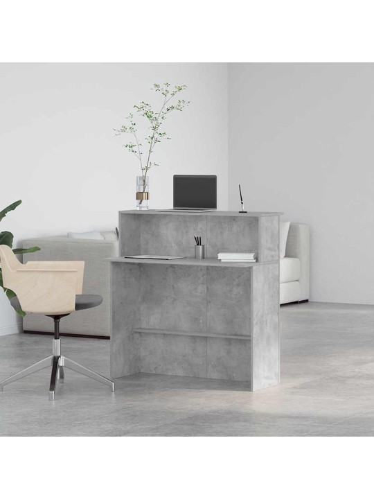 Recepční stůl betonově šedý 100x50x103,5 cm kompozitní dřevo