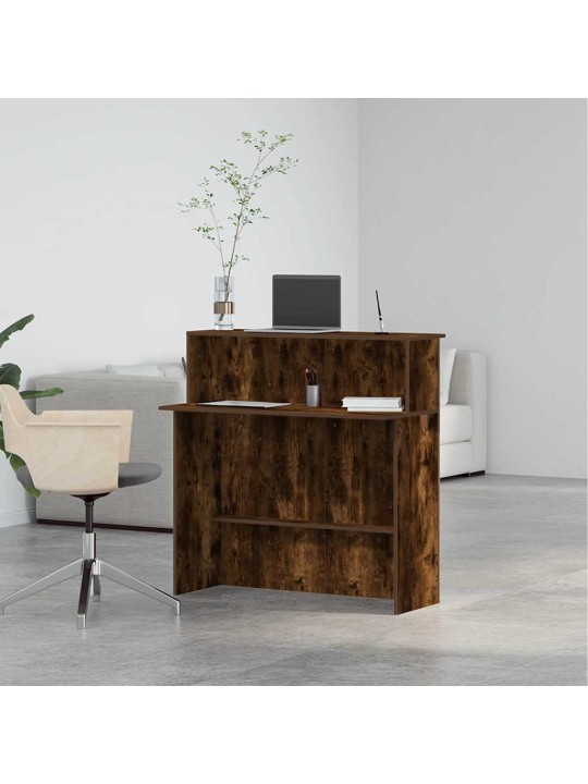 Recepční stůl kouřový dub 100x50x103,5 cm kompozitní dřevo