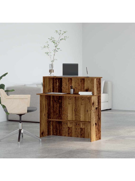 Recepční stůl starého dřeva 100x50x103,5 cm kompozitní dřevo