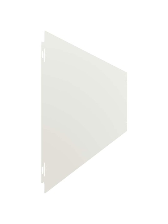 Travní lemy 10 ks bílá 20x103 cm ocel válcovaná za studena