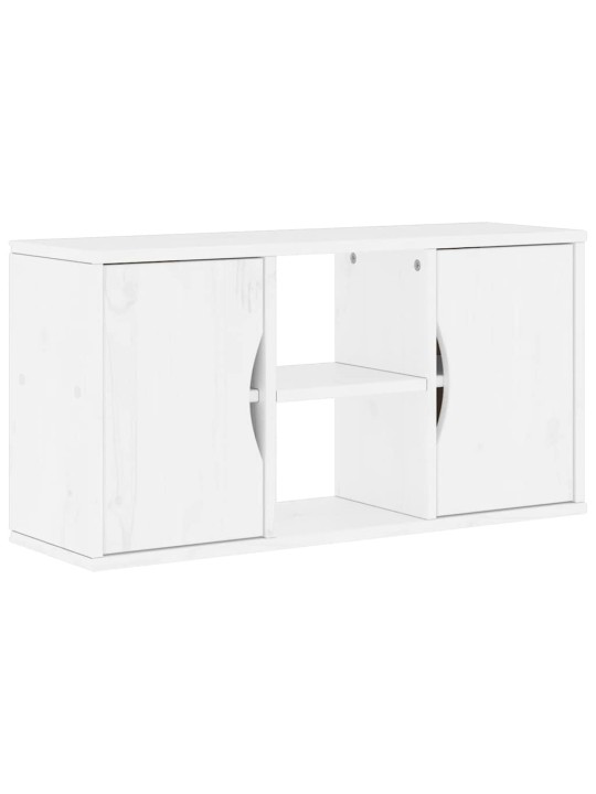 Tv skříňka "odda" bílá 79x24x40 cm borovicový masiv