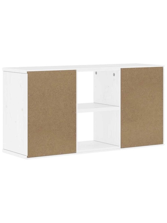 Tv skříňka "odda" bílá 79x24x40 cm borovicový masiv