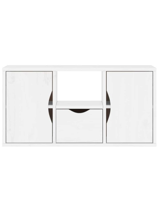 Tv skříňka se zásuvkou odda bílá 79x24x40 cm borovicový masiv