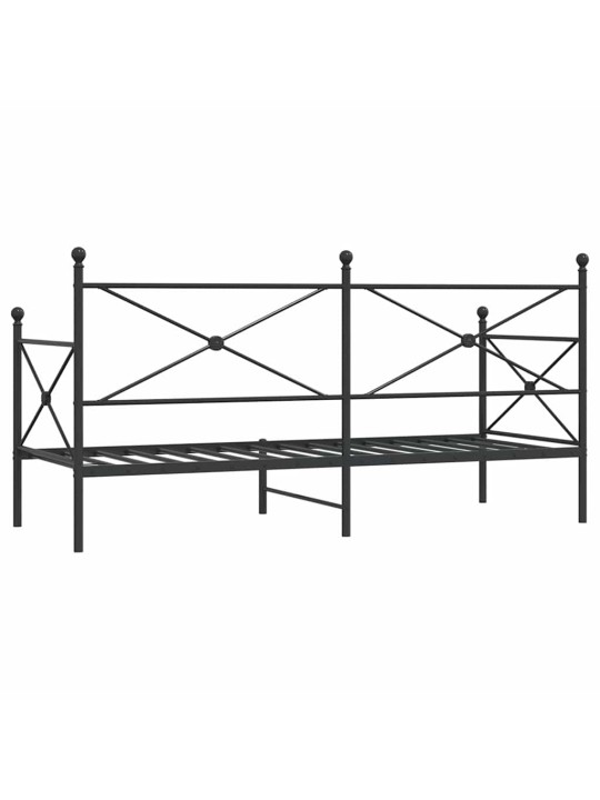 Válenda bez matrace černá 80x200 cm ocel