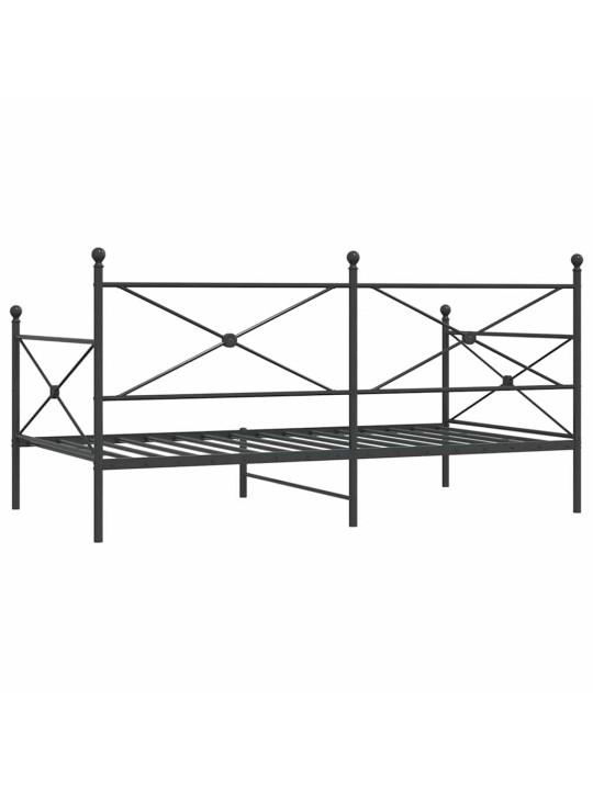 Válenda bez matrace černá 100x200 cm ocel
