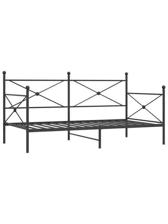 Válenda bez matrace černá 107x203 cm ocel