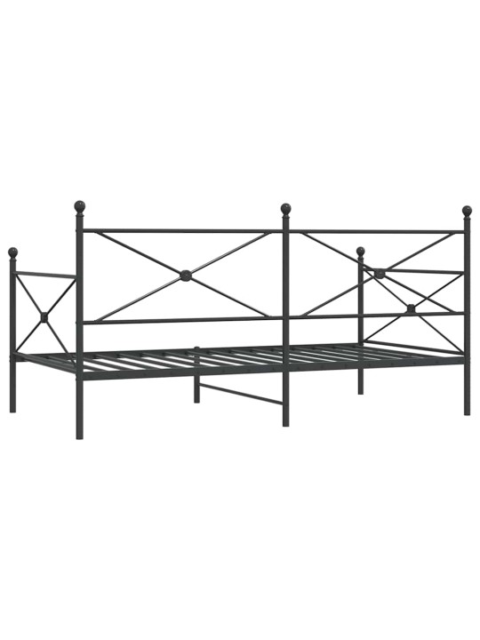 Válenda bez matrace černá 107x203 cm ocel