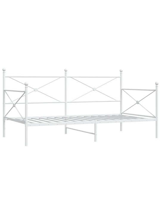 Válenda bez matrace bílá 100x200 cm ocel